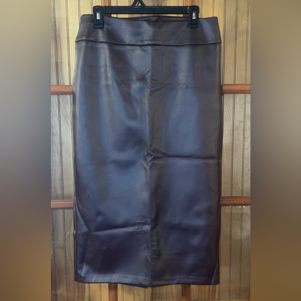 Elegant Dark Wine Midi Skirt